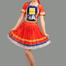 Miao костюмы для выступлений Китайский народный танец костюм Hmong одежда с головным убором