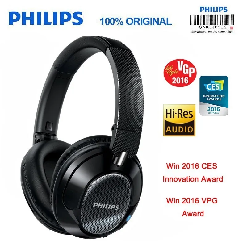 

Original Philips SHB9850 Wireless Bluetooth Headphones Active Noise Cancelling with Microphone NFC Headset Official Verification