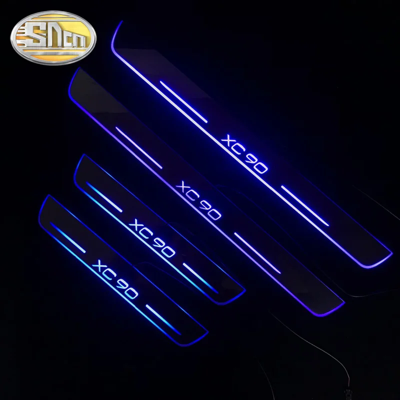 

SNCN 4PCS Acrylic Moving LED Welcome Pedal Car Scuff Plate Pedal Door Sill Pathway Light For Volvo XC90 2007 - 2018