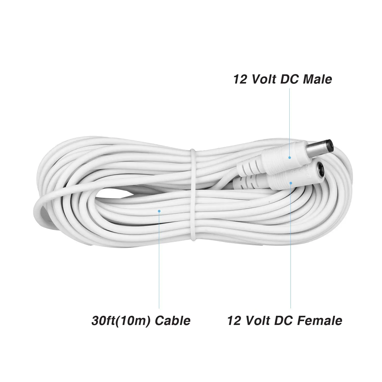 Uvusee cctv 10 м(30ft) 2,1x5,5 мм Dc 12 В удлинитель питания для Cctv камеры безопасности s аудио камера Ip камера Dvr автономный