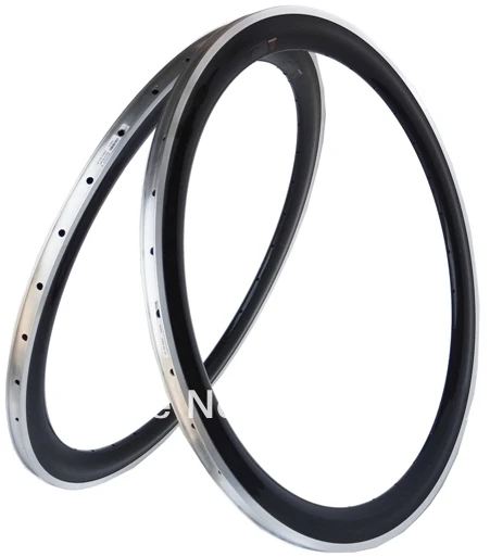 

3K carbon matt Road bike clincher wheel Rim 50mm ( With alloy side )