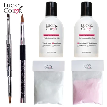 

Pink Acrylic Nail Powder 20g For Paintings Gel Nails Art Design Clear Color Acryl Liquid And Brush Cleanser 30ml Supplies