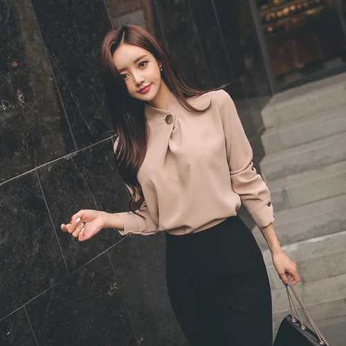 

2018 New Loose Temperament Women Shirts Long Sleeve Korean Blouse High Street Elegant Tops Womens Office Ladies Fashion Top
