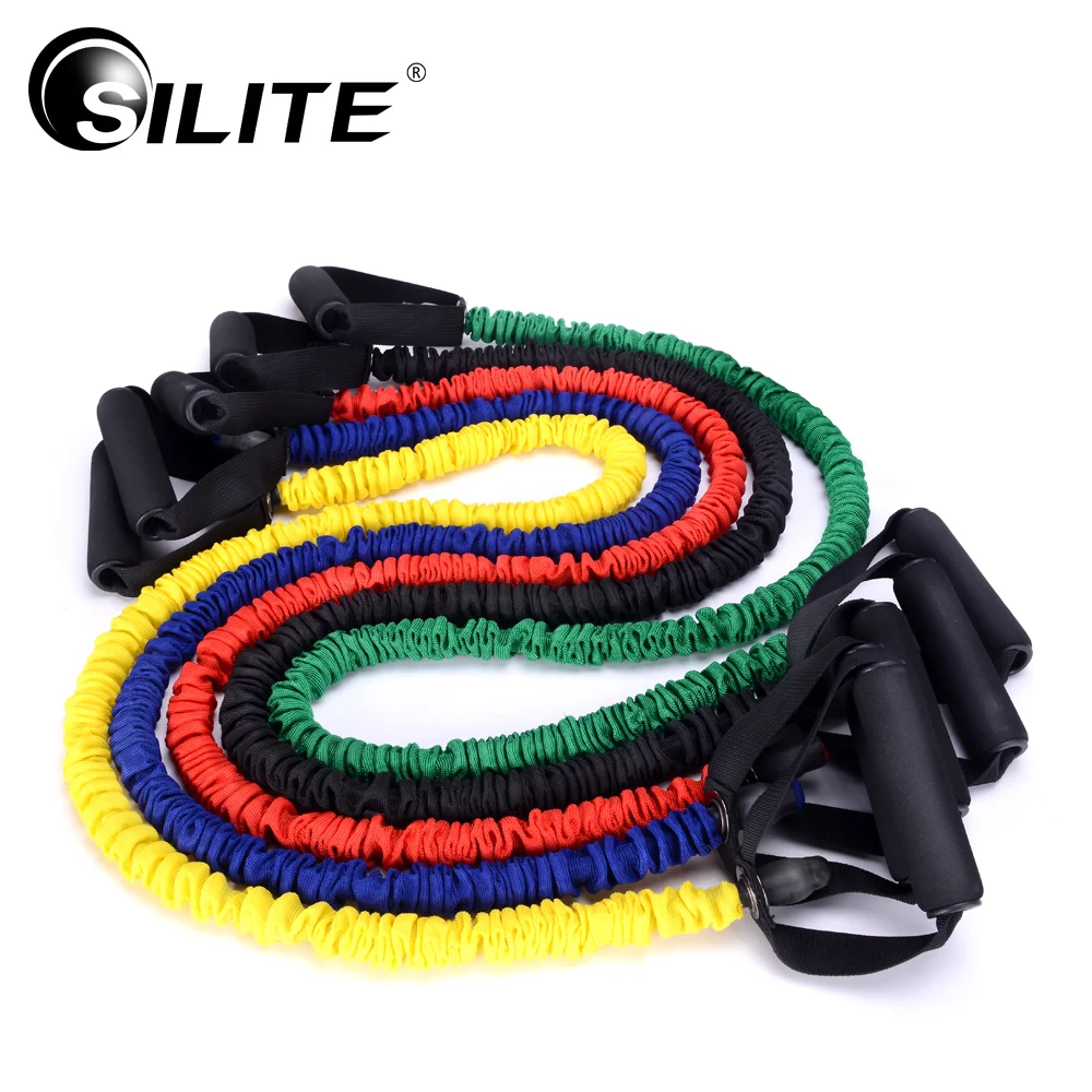 SILITE Resistance Bands Pull Rope Workout Fitness Equipments with Cloth