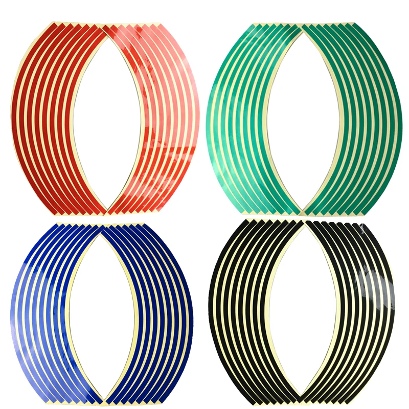 

Colorful motorcycles wheel stickers Reflective Rim moto Stripe Tape For Kawasaki Ninja 650R ER-6F ER-6N ER6F ER6N ninja300 650