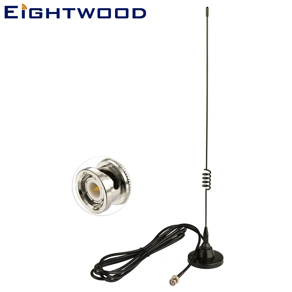 

Eightwood Handheld Ham Radio Scanner Antenna BNC Male 136-174MHZ 400-470MHZ Dual Band Magnetic Base Antenna for Uniden BC75XLT