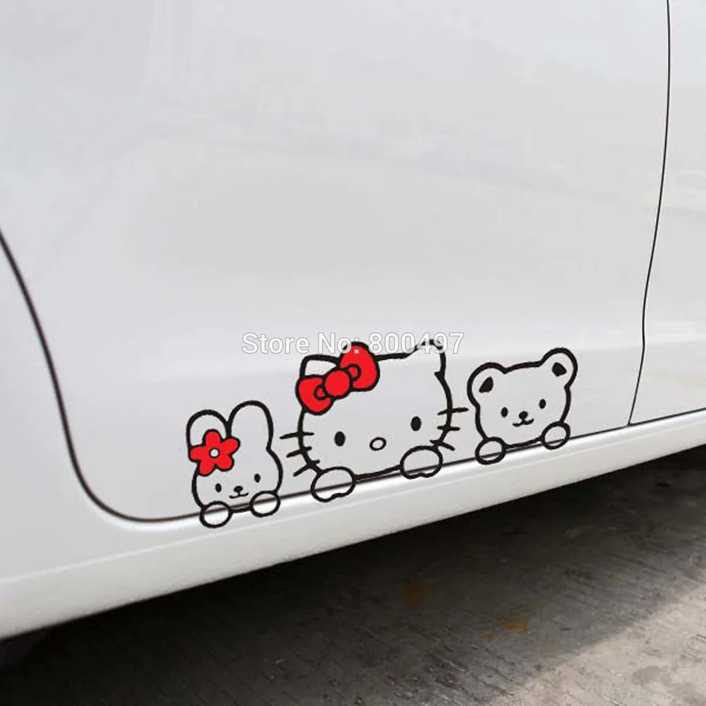 Hello Kitty Car Stickers Car Lovely Cat Decal for Tesla Toyota