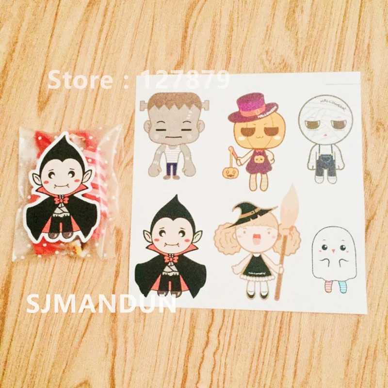 240pcs Six patterns Cartoon Figure series color seal sticker for baking DIY Package label Decoration label stickers