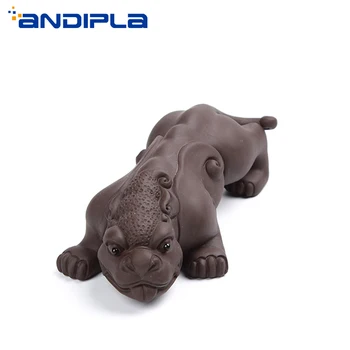 

Boutique Yixing Purple Clay Lucky Brave Troops Tea Pet Handmade Figurine Tea Accessories Ceramic Crafts Creative Home Car Decor