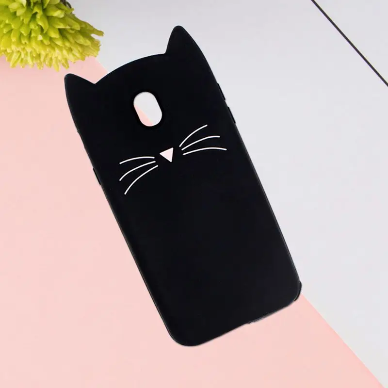 Soinmy чехол для samsung galaxy j5 j3 j7 2017 3D милый мультяшный кот ухо мягкий TPU силиконовый 2016