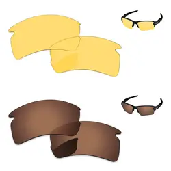 Медь коричневый и желтый кристалл Замена 2 пары Оптические стёкла для Flak 2.0 XL Солнцезащитные очки для женщин Рамки 100% UVA и UVB Защита