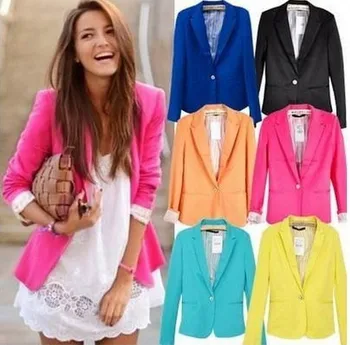 

Blazer Women Suit Blazer Foldable Brand Jacket Made Of Cotton &Spandex With Lining Vogue Refresh Blazers Fast Shipping