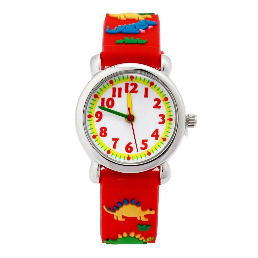 Новые водонепроницаемые детские часы с динозавром для девочек и мальчиков, силиконовые брендовые кварцевые наручные часы, модные повседневные часы Relogio