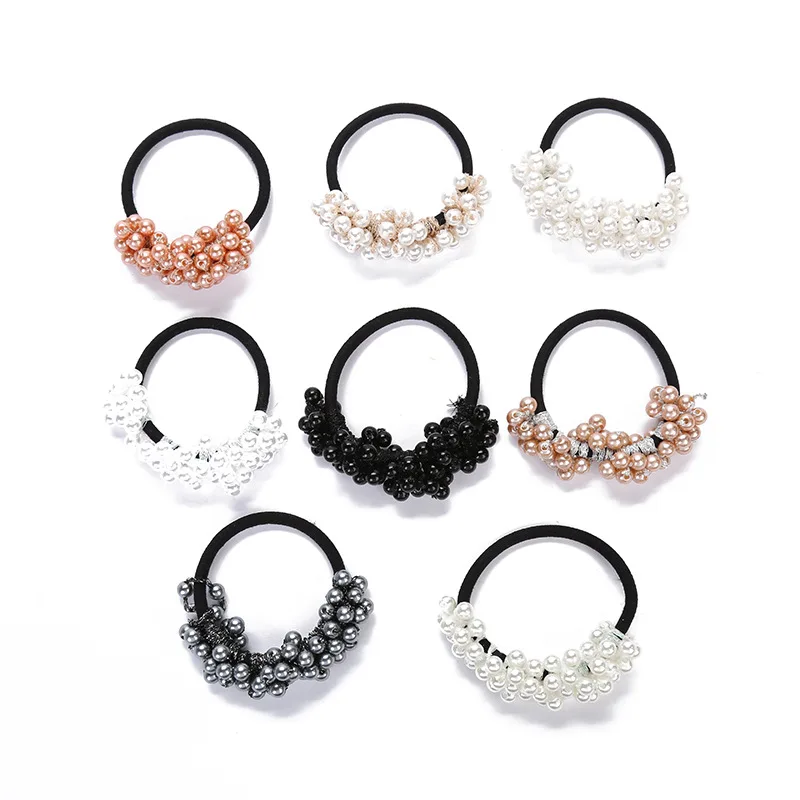 MISM New Hair Accessories Pearl Elastic Rubber Bands Headwear For Women