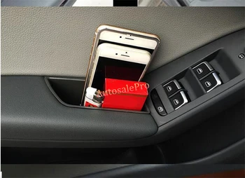 

Left Hand Drive Black Interior Console Centre Front Side Door Storage Box Phone Holder 2pcs For Audi A5 8T 2010- 2015
