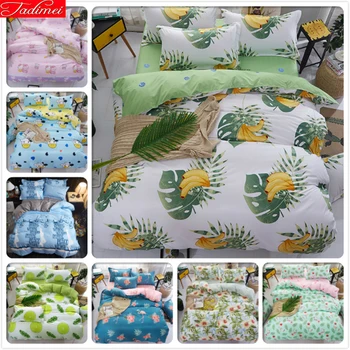 

Banana Tree Creative Pattern New Soft Cotton 3pcs/4pcs Bedding Set Bed Linens Bedspreads Single Twin Queen King Size Duvet Cover