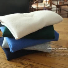 2019 New Autumn Winter Thickening Men 100% Pure Cashmere Sweater Collar Loose Wool V-neck Full Pullovers Solid Long Sleeve
