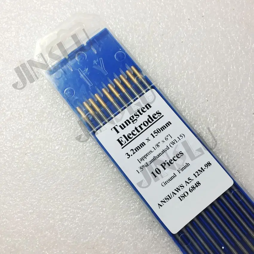 

10PCS 2% red tip WT20 Thorium Tungsten electrode 1.6mm for TIG welding