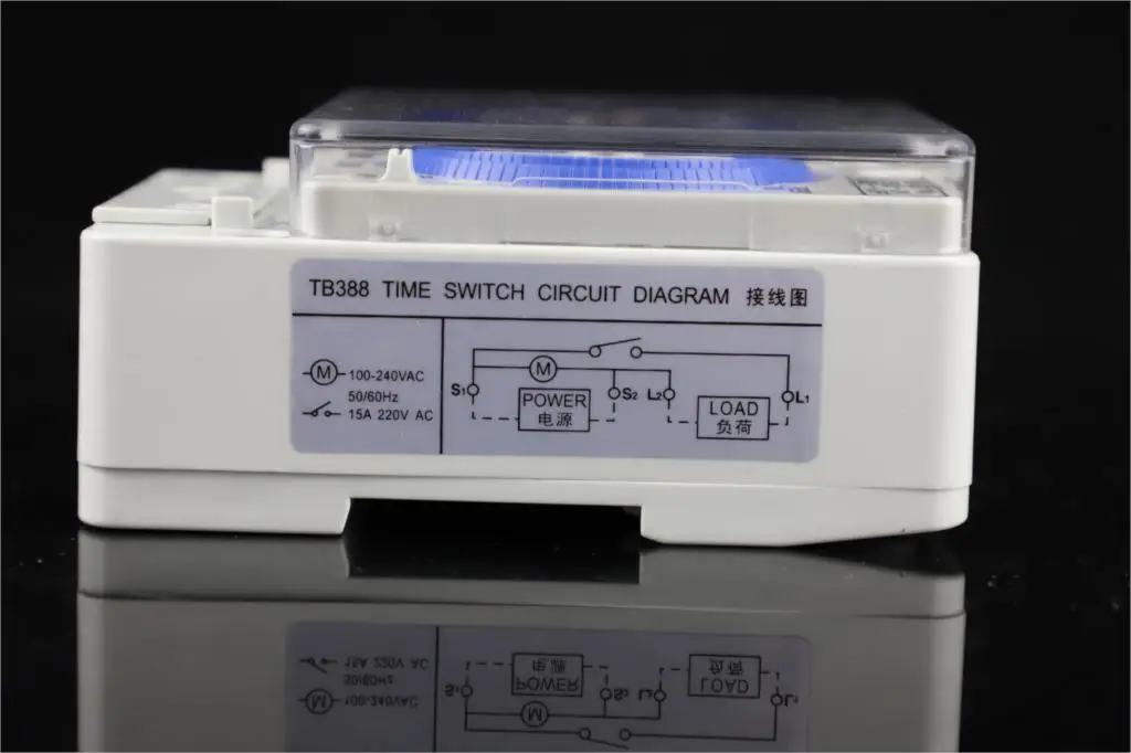 100-240 В AC 24 часов ежедневно программируемый THEBEN механический таймер Swith TB-388 Analog реле времени мини установка 15 минут TB388