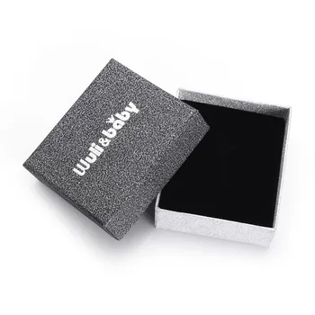 

Wuli&baby Luxury Gift Box Thick Texture Sparkling Powder Surface Jewelry Box Brand Logo or No Logo 2 Options