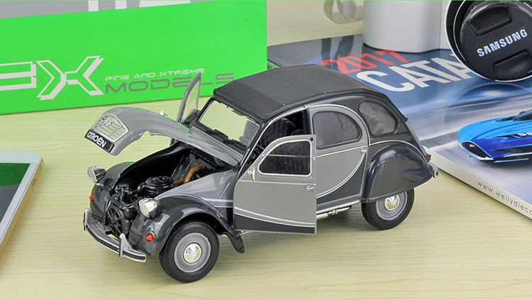 WELLY 1:24 металлическая классическая модель автомобиля CITROEN 2CV 6 Charleston литье под давлением игрушечный автомобиль автомобили из сплава игрушки для детей Коллекция подарков