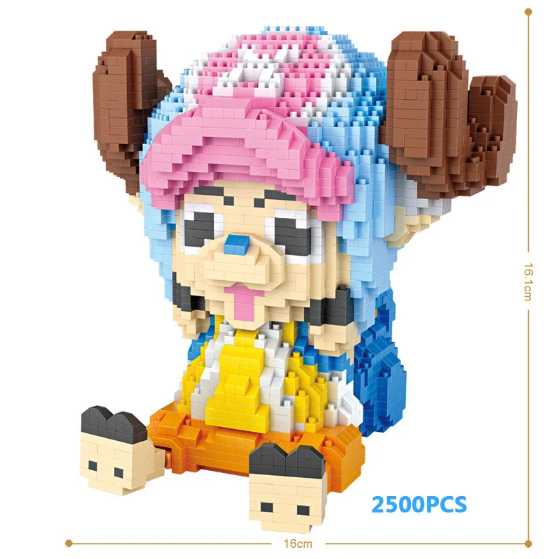 

Lovely Japan hot Comic and Animation image micro diamond building block One Piece Tony Tony Chopper nanoblock figures bricks toy
