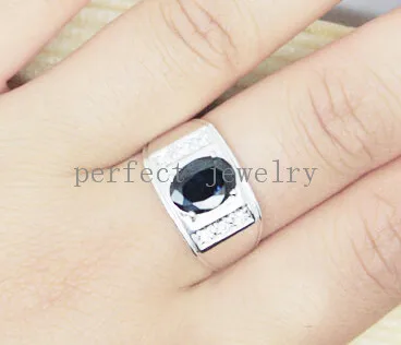 Мужское кольцо,, натуральные настоящие кольца с голубым сапфиром, серебро 925 пробы, хорошее ювелирное изделие, мужское кольцо, 1.55ct драгоценный камень C91253