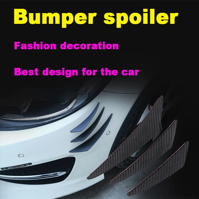 Litanglee For Ferrari F40 Six pieces Car bumper air knife Automobile Spoiler Canards decoration Sticker Trim Avoid collisions