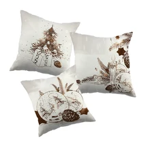 Christmas tree pinecone balls printed cushion cover polyester throw pillow case cushion cover for home for car for sofa Christmas tree pinecone balls printed cushion cover polyester throw pillow case cushion cover for home for car for sofa