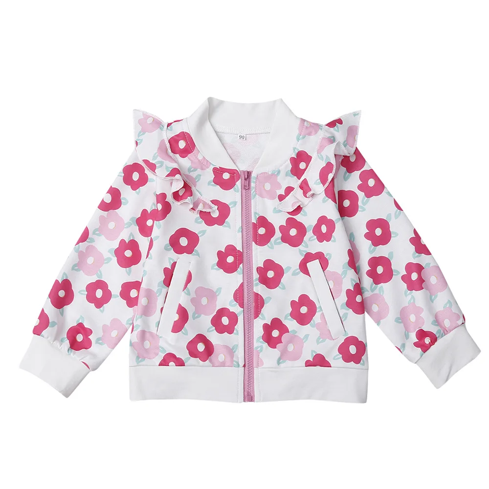 

VTOM Hot Sale Autumn New Baby Kids Coats Cotton Jacket Zip Long-sleeved Jacket Coat Kids Clothes For Girls With High Quality