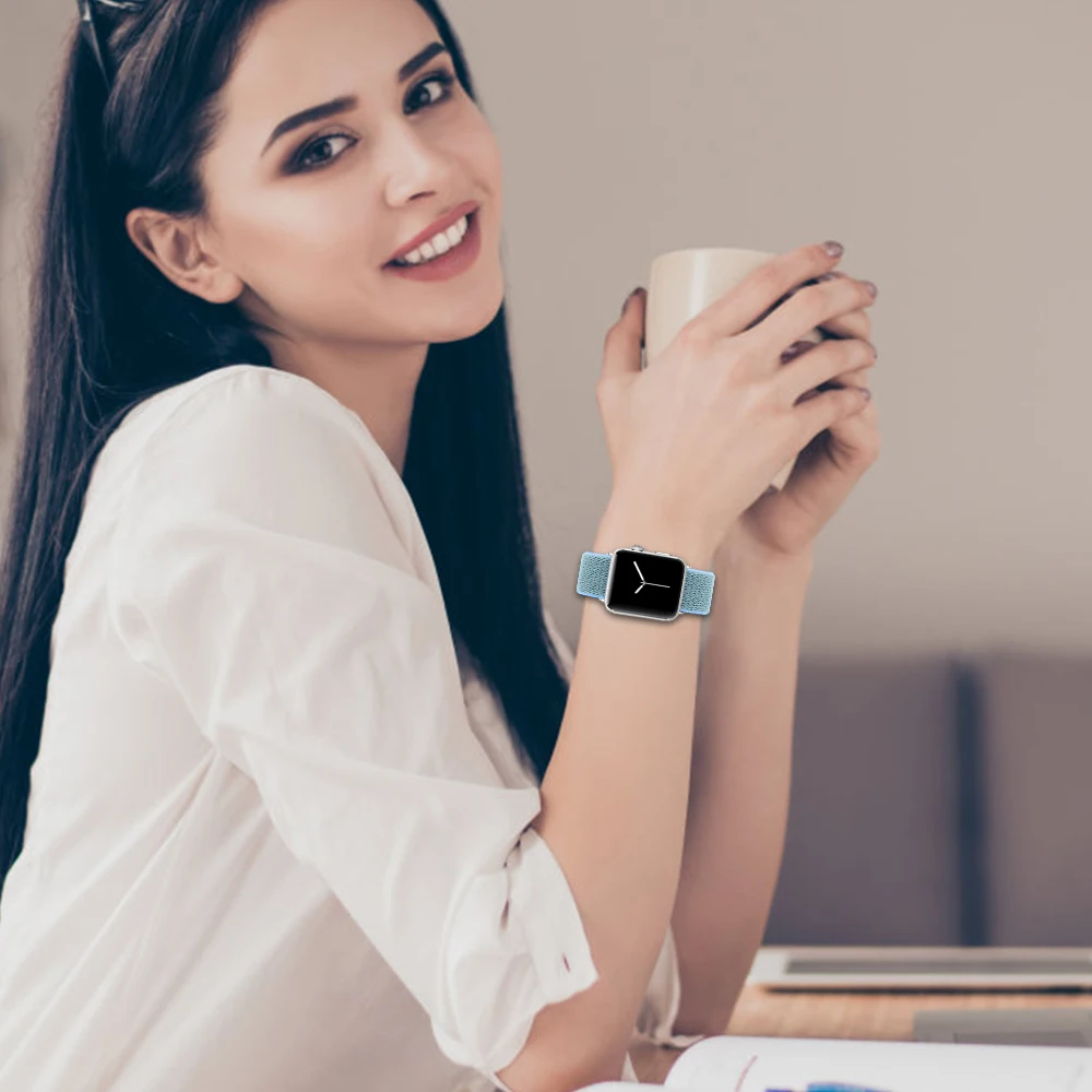 Нейлоновый ремешок для часов для Apple watch 42 мм, 4, версия 1, 2, 3, ремешок Ремешки наручных часов iwatch, 4 3 38 мм 44 мм 40 мм ремешок нейлон спортивная петля ремешок