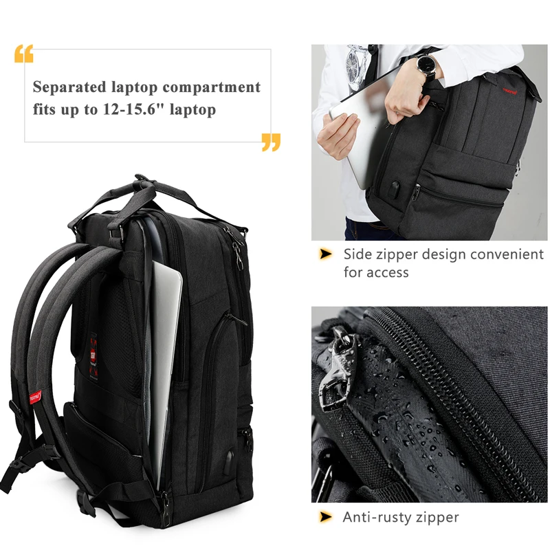 Lifetime Warranty Large Capacity Anti-theft 15.6inch Laptop Backpack USB Charge Backpack Bag Men Business Casual Male Mochila