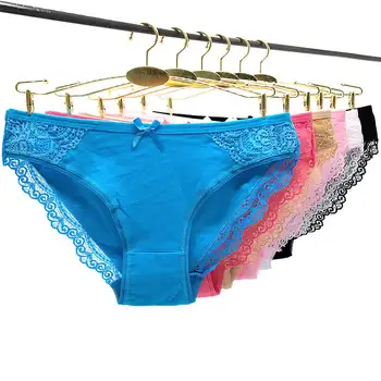 

Pack of 84 Pretty Lace Lady Panties Plain Cotton Women Short Brief Women Bikini Underwear Hot Girl Pants Sexy Lingerie Wholesale