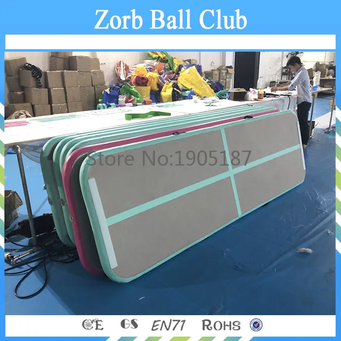 

Free Shipping Mint Green 3m Home Use Edition Training Set Inflatable Gym Tumble Track Tumbling Mats Gymnastics Air Track For Gym