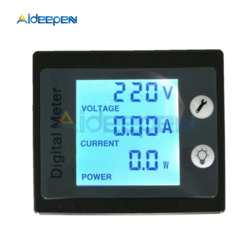 AC 80-260V 100A AC lcd Цифровой Амперметр Вольтметр мощность энергии Вольт Напряжение измеритель тока с STN lcd подсветка 110V 220V