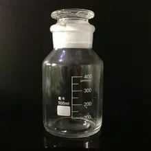 60/125/250/500/1000/2500/5000 мл стеклянный Белый Выпускной широким горлом бутылки химические реагенты для бутылок