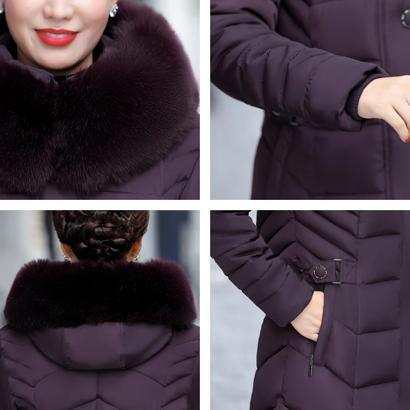 High Quality Women Winter Down Jacket With Fur