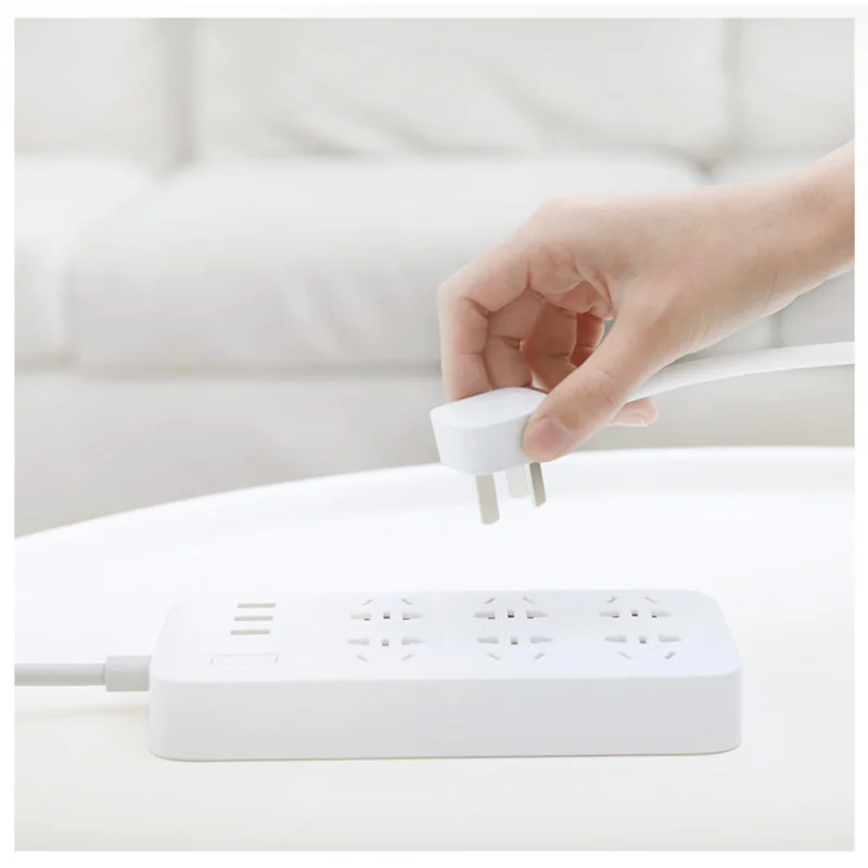 Оригинальная смарт розетка Xiaomi MiJia базовая с 6 портами 3 USB быстрая зарядка блок