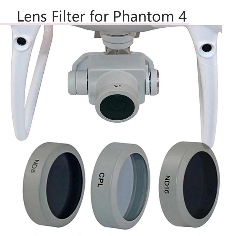 

Lens Filter UV Neutral Density ND4 ND8 ND16 CPL Polarizing Filter Kits for DJI Phantom 4 Pro 4A Advanced Camera Spare Parts