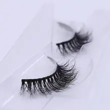 Skonhed 1 пара натуральный длинные ресницы 3D норки Мех животных грязный Накладные ресницы крест мягкие ресницы Макияж Расширение# D102