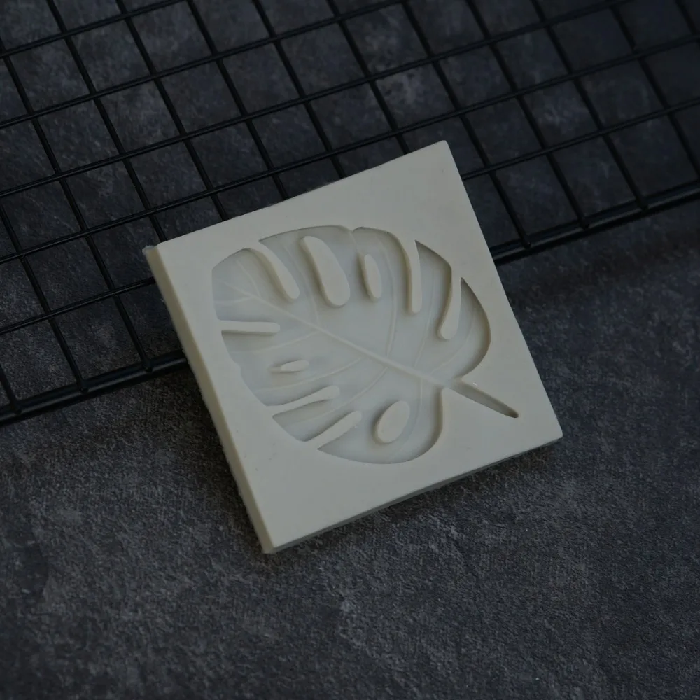Форма листа 3D Силиконовая монстера Пальмовая папоротник форма черепаха лист помадка торт украшения инструменты кекс сахарный шоколадный формочки
