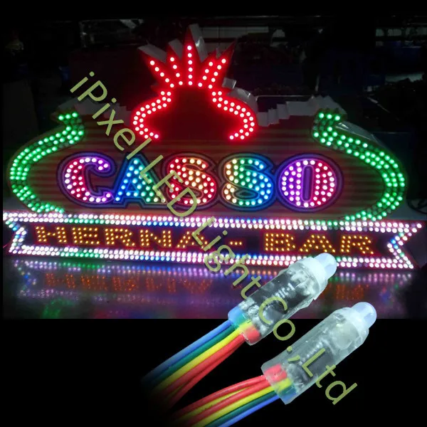 IP66 водонепроницаемый пиксель rgb led модуль 5 В площади светодиодный пиксель WS2801 12 мм