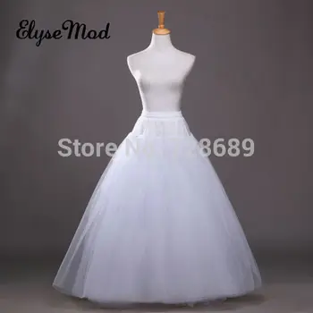 

White Long Petticoat Crinoline Underskirt Slips Hoop Bridal Wedding Dress Skirt 2016