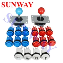 Запчасти для аркадных игр DIY Kit с 2 джойстиками Sanwa+ 16 кнопочными кнопками американского стиля с микропереключателем