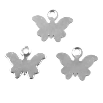 

Pendant Butterfly Papillon Animal Charm Colgante Silver Tone Crafts Jewelry Making Finding 9.5x6.5mm 100Pcs