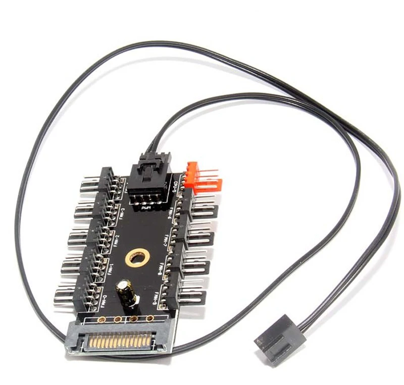 Newest Black 1 to 10 PC Cooler Cooling Fan Hub Splitter Cable Pwm SATA 12V Power Supply Speed Adapter for Computer Miner Mining Newest Black 1 to 10 PC Cooler Cooling Fan Hub Splitter Cable Pwm SATA 12V Power Supply Speed Adapter for Computer Miner Mining