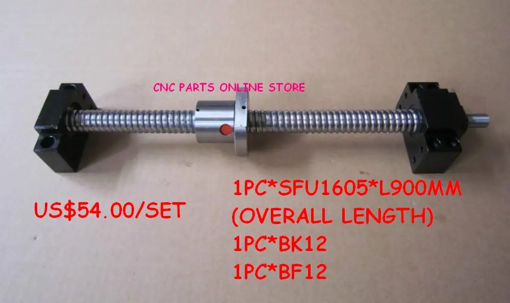 C7 SFU1605 Ballscrew L900mm Торцевая обработка + BK/BF12 Поддержка ЧПУ Запчасти|cnc parts|parts cncmachined