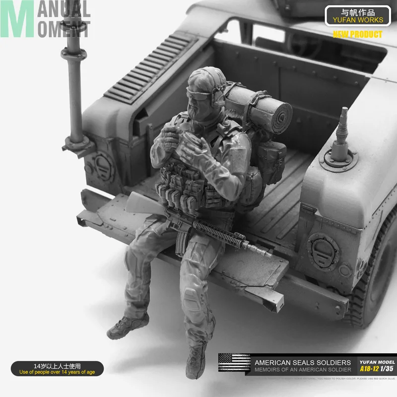 Миниатюрный 1/35 современный американский темно синий уплотнитель коммандос