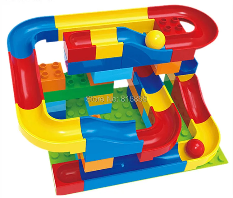 Crazy Fun Rolling Ball Building Blocks Compatible Marble Run Bricks Parts Accessories Educational DIY Toys