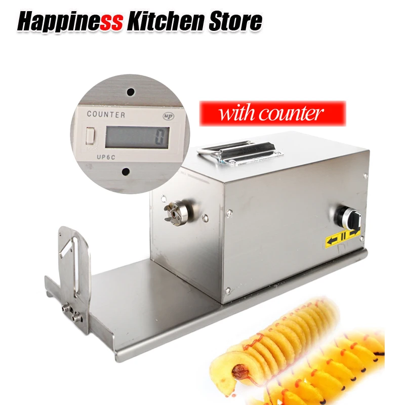 Cheap Electric Potato Twister Tornado Slicer Machine Automatic Spiral Cutter Vegetable slicer twister machine supplier 110/220v